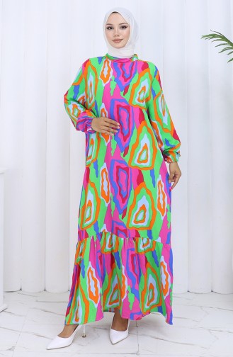 Orange Hijab Kleider 2122-03
