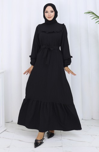 Black Hijab Dress 2123-01
