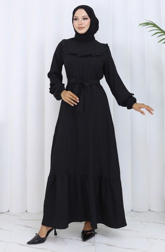 Black Hijab Dress 2123-01