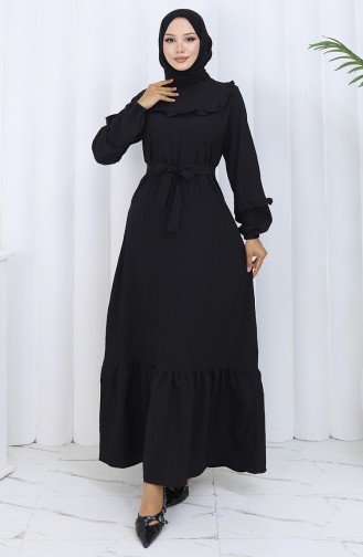 Black Hijab Dress 2123-01