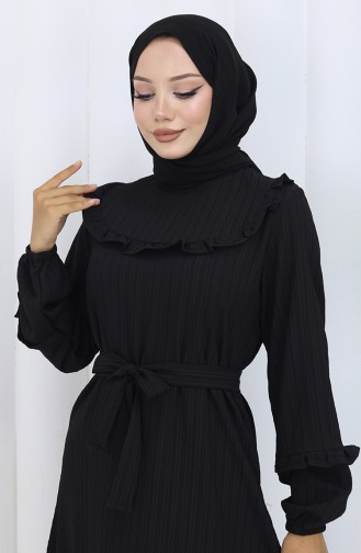 Black Hijab Dress 2123-01