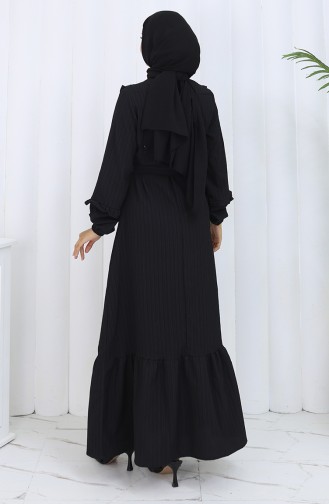 Black Hijab Dress 2123-01