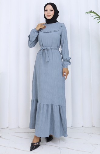 Gray Hijab Dress 2123-03