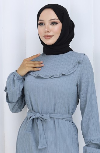 Gray Hijab Dress 2123-03