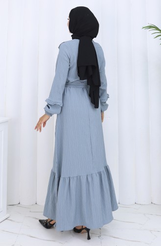 Gray Hijab Dress 2123-03