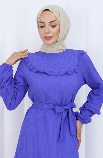 Eggplant Color Hijab Dress 2123-04