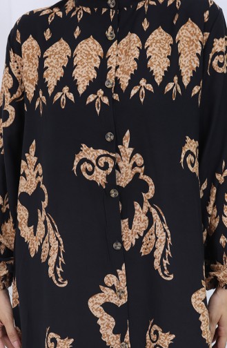 Schwarz Hijab Kleider 2125-01
