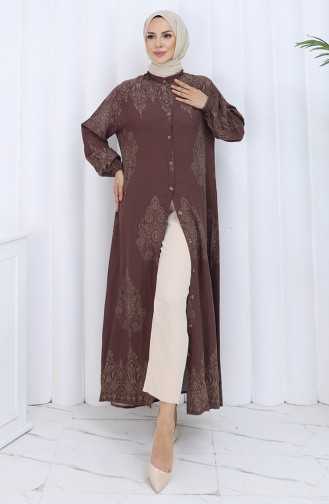 Braun Hijab Kleider 2126-03