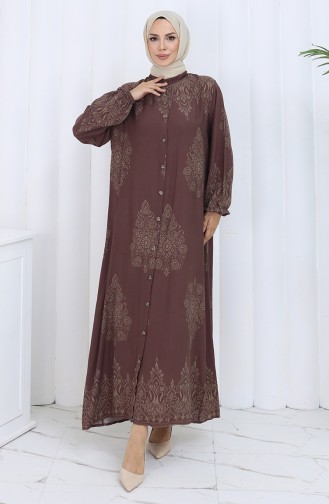 Braun Hijab Kleider 2126-03