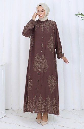Braun Hijab Kleider 2126-03