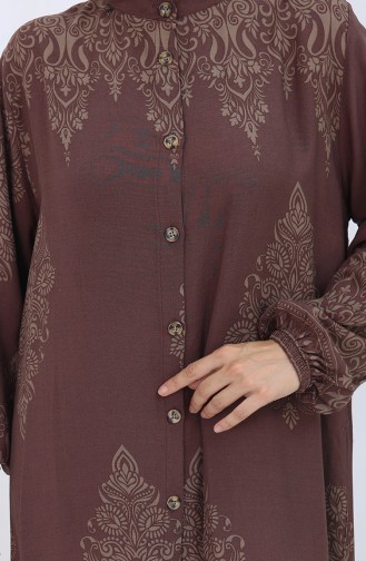 Braun Hijab Kleider 2126-03