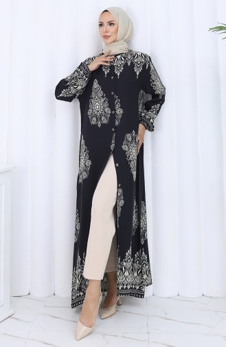 Schwarz Hijab Kleider 2126-05