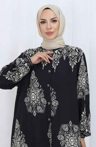 Schwarz Hijab Kleider 2126-05