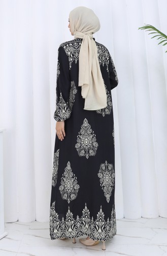 Schwarz Hijab Kleider 2126-05