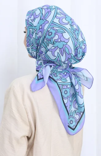 Écharpe Douce à Motifs 90202-05 Vert Lilas 90202-05