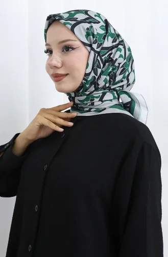 Écharpe Douce à Motifs 90202-12 Gris Vert 90202-12