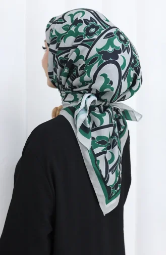 Écharpe Douce à Motifs 90202-12 Gris Vert 90202-12