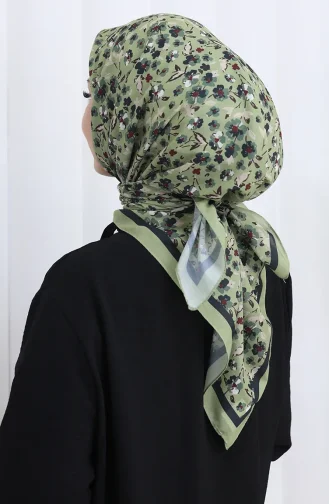 Zachte Sjaal Met Patroon 90203-02 Khaki 90203-02