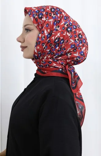 Patterned Soft Scarf 90203-13 Red 90203-13