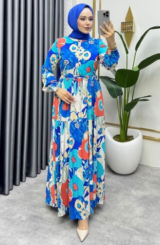 Robe Hijab Blue roi 7129-03