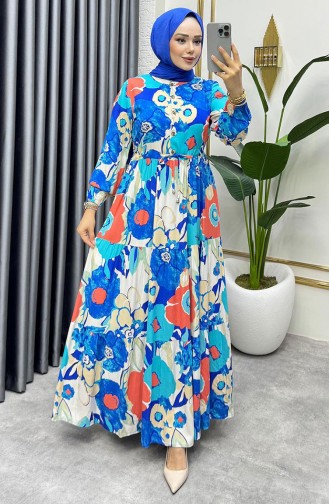 Robe Hijab Blue roi 7129-03