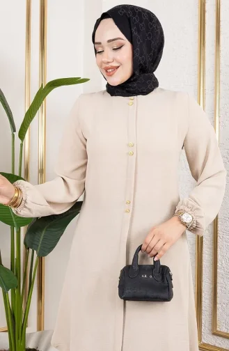 Tunique Aerobin à Boutons Détaillés 0175-02 Vison 0175-02