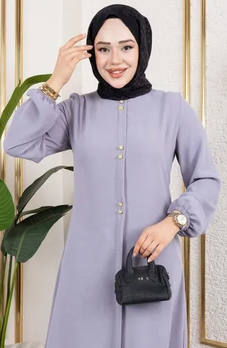 Button Detailed Aerobin Tunic 0175-03 Gray 0175-03