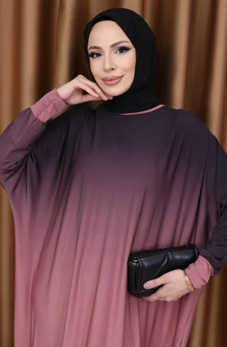 Yarasa Kol Sandy Elbise 1908-06 Somon 1908-06