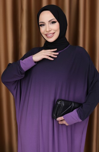 Robe Hijab Rose Pâle 1908-08