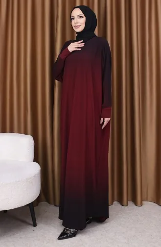 Yarasa Kol Sandy Elbise 1908-10 Bordo