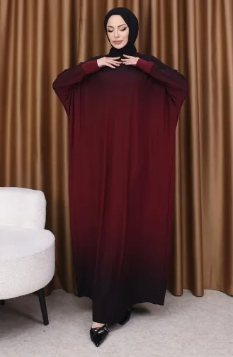 Yarasa Kol Sandy Elbise 1908-10 Bordo