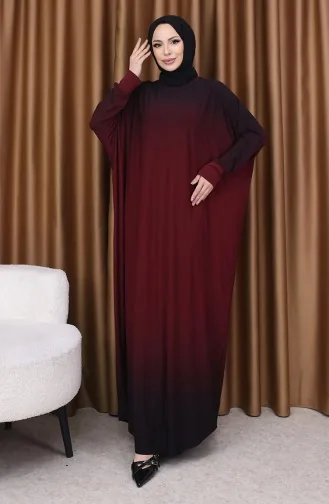 Yarasa Kol Sandy Elbise 1908-10 Bordo