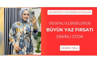 Desenli Elbiselerde Büyük Yaz İndirimi