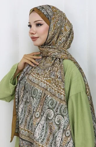 Etnik Desen Vual Şal 70303-03 Gold