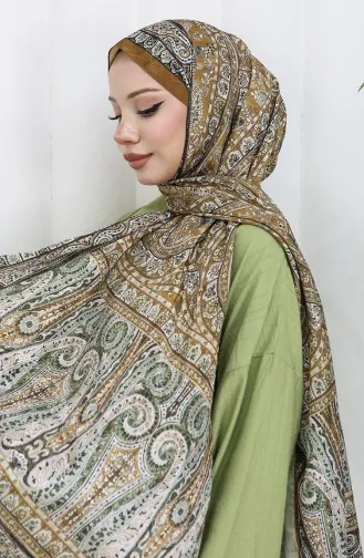 Etnik Desen Vual Şal 70303-03 Gold