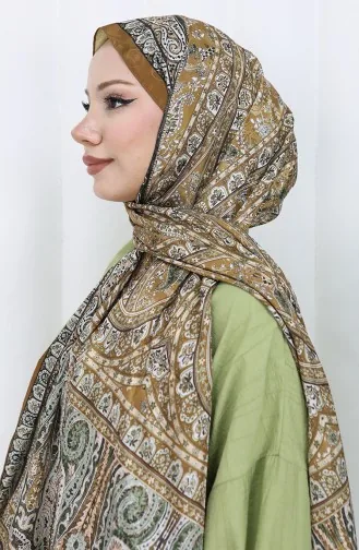 Etnik Desen Vual Şal 70303-03 Gold