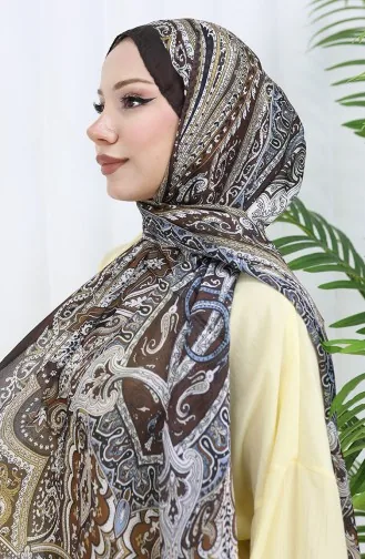 Ethnic Pattern Janjan Shawl 70304-01 Brown 70304-01