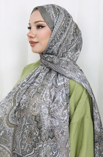 Ethnic Pattern Janjan Shawl 70304-13 Mold Green Black 70304-13