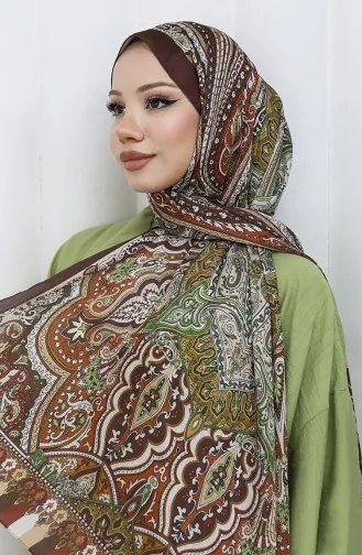 شال جانجان بنمط عرقي 70304-17 بني 70304-17