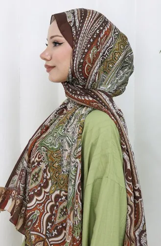 شال جانجان بنمط عرقي 70304-17 بني 70304-17
