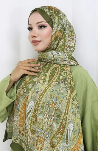 Etnik Desen Janjan Şal 70306-11 Haki 70306-11