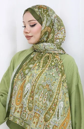 Etnik Desen Janjan Şal 70306-11 Haki 70306-11