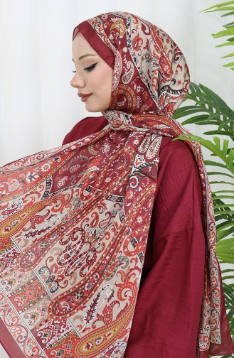 Etnik Desen soft Şal 70306-15 Bordo