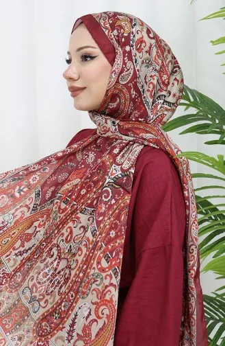 Etnik Desen Janjan Şal 70306-15 Bordo 70306-15