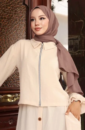 Aerobin Kumaş Fermuarlı İkili Takım 0136-03 Vizon