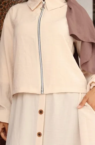 Aerobin Kumaş Fermuarlı İkili Takım 0136-03 Vizon