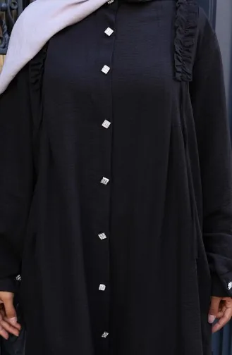Tuniek Met Ruches Aan De Voorkant Pntolon Tweedelig Pak 2128-02 Zwart 2128-02