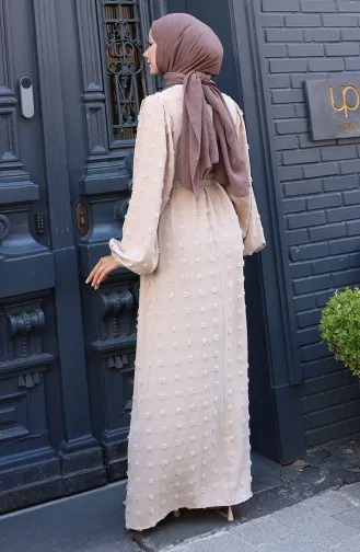 Robe Ceinturée En Tissu Aerobin 0130-04 Vison 0130-04