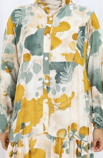 Mustard Hijab Dress 2129-01