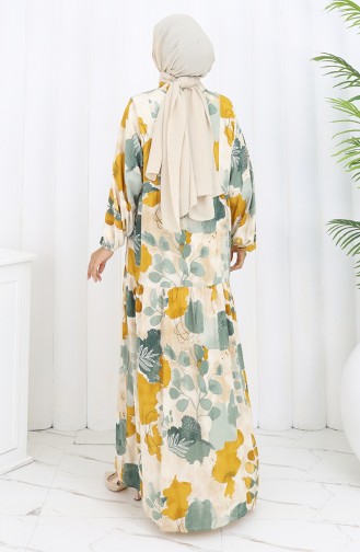 Mustard Hijab Dress 2129-01